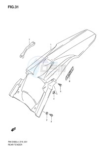 RM-Z450 EU drawing REAR FENDER