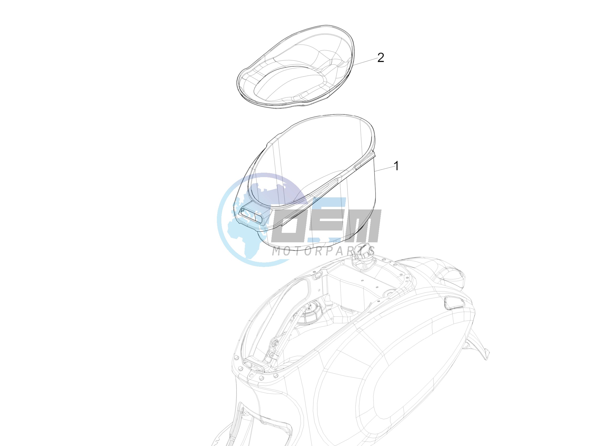 Helmet housing - Undersaddle