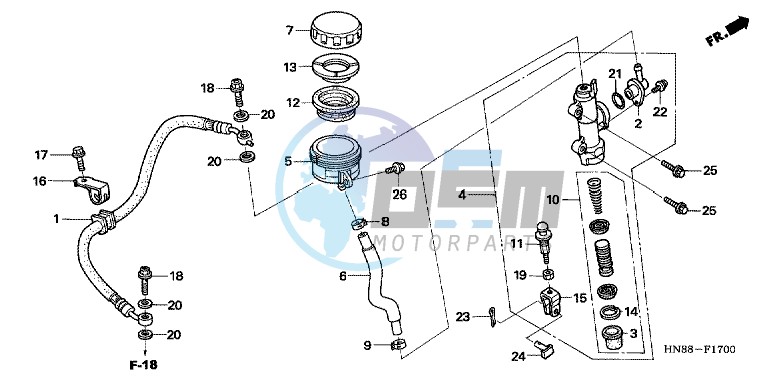 RR. BRAKE MASTER CYLINDER