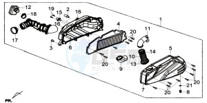 GTS 125I ABS-SNS EURO4 L7 drawing AIRFILTER