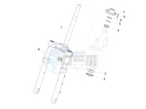 Medley 125 4T ie ABS (EMEA) drawing Fork/steering tube - Steering bearing unit