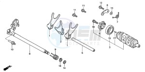 VTR1000SP VTR1000SP-1 drawing GEARSHIFT DRUM