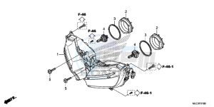 CBR600RRD CBR600RR UK - (E) drawing HEADLIGHT