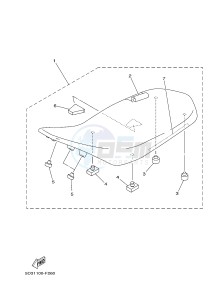 YFZ450 YFZ450B (1PD2 1PD3 1PD1) drawing SEAT