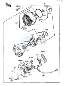 ZX 900 A [NINJA] (A1-A2) NINJA 900 drawing GENERATOR_REGULATOR