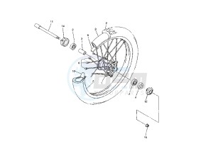 WR F 250 drawing FRONT WHEEL