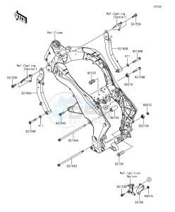 Z1000 ABS ZR1000GEFA FR GB XX (EU ME A(FRICA) drawing Engine Mount