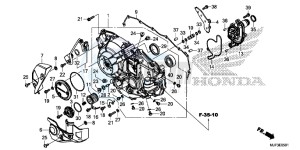 CRF1000DG CRF1000 - Africa Twin - Dual Clutch Europe Direct - (ED) drawing RIGHT CRANKCASE COVER (CRF1000D)