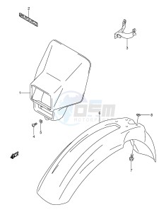 DR-Z400 (E3-E28) drawing FRONT FENDER (MODEL Y K1)