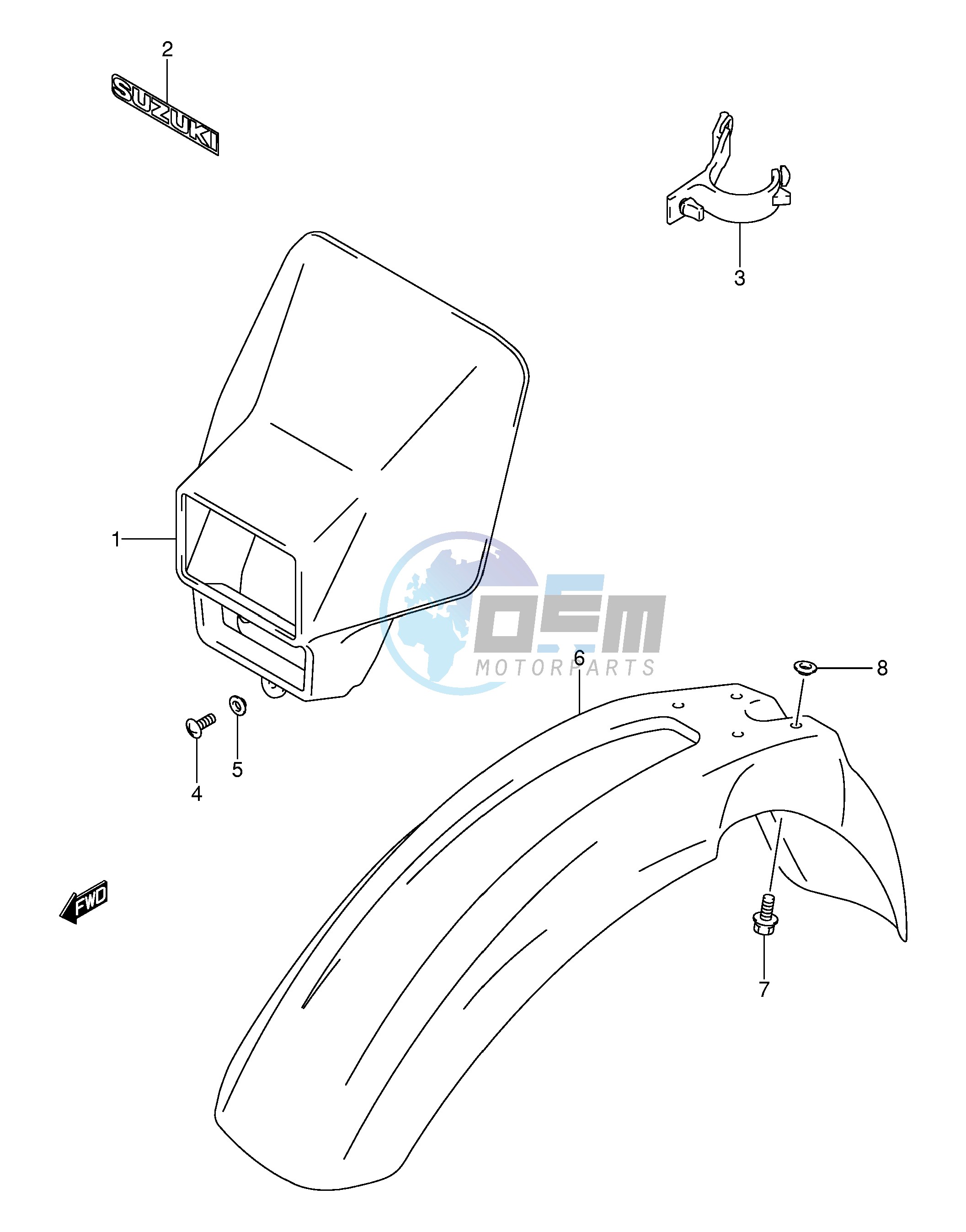 FRONT FENDER (MODEL Y K1)