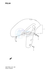 GSX-R750 drawing FRONT FENDER L3