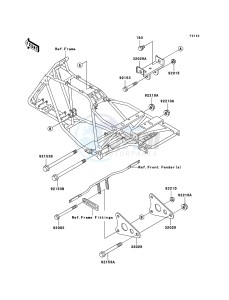 KLF250 KLF250A9F EU GB drawing Engine Mount