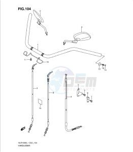 VLR1800 drawing HANDLEBAR (VLR1800L1 E19)