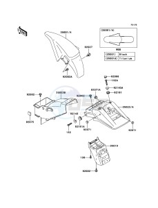 KLE500 KLE500-B1P GB XX (EU ME A(FRICA) drawing Fenders