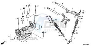 TRX500FAE TRX500FA Europe Direct - (ED) drawing CAMSHAFT/ VALVE