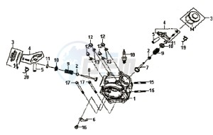 SYMPHONY 50 45KMH drawing CYLINDER HEAD CPL