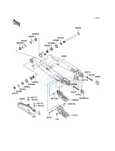 KLX450R KLX450ACF EU drawing Swingarm