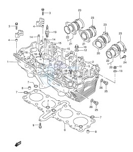 GSX600F (E2) Katana drawing CYLINDER HEAD