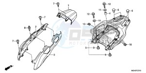 VFR1200XDD CrossTourer - VFR1200X Dual Clutch 2ED - (2ED) drawing REAR COWL/CARRIER