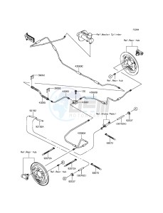 MULE 610 4x4 KAF400AGF EU drawing Rear Brake Piping