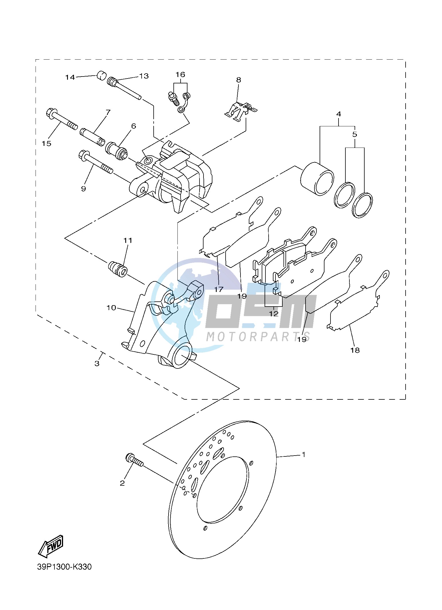 REAR BRAKE CALIPER