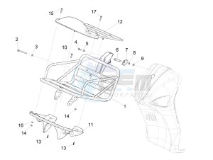 LIBERTY 125 4T E4 POSTE (EMEA) drawing Front luggage rack