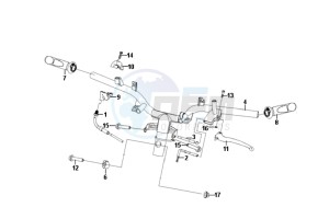 FIDDLE II 50 45KMH NEW ENGINE drawing HANDLEBAR / BRAKE LEVERS /CABLES