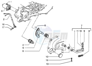 NRG 50 MC3 DT drawing Starting motor-starter lever