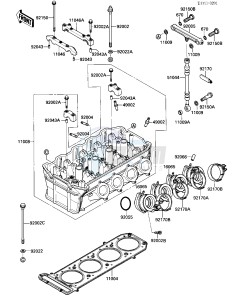 ZX 1000 B [NINJA ZX-10] (B1-B2) [NINJA ZX-10] drawing CYLINDER HEAD