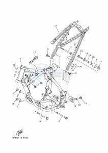 YZ85LW YZ80 (B0GL) drawing FRAME