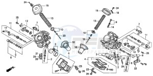 NTV650 drawing CARBURETOR (COMPONENT PARTS)