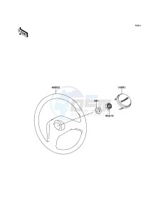 MULE 3010 DIESEL 4x4 KAF950B6F EU drawing Steering Wheel