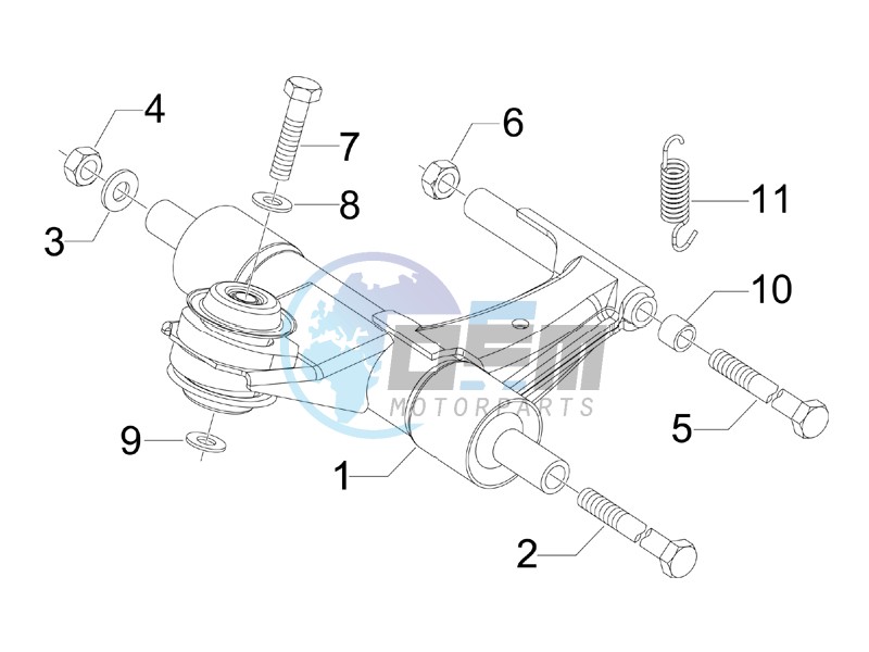 Swinging arm