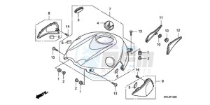 CBR1000RR9 France - (F / MME) drawing TOP SHELTER