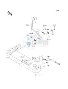 KVF 360 C [PRAIRIE 360 4X4 HARDWOODS GREEN HD] (C6F-C9F) C6F drawing BRAKE PEDAL