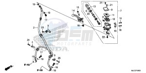 CB650FE CB650F 2ED - (2ED) drawing FR. BRAKE MASTER CYLINDER (CB650F)