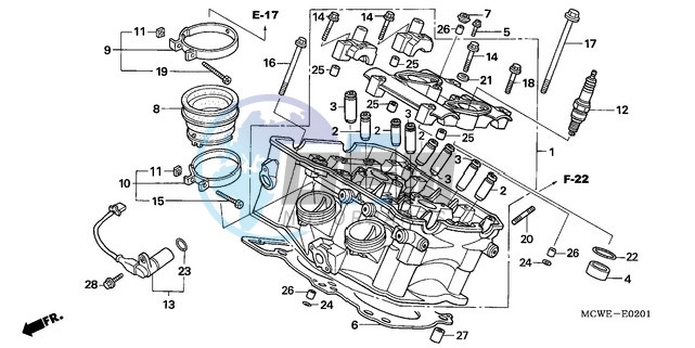 CYLINDER HEAD (REAR)