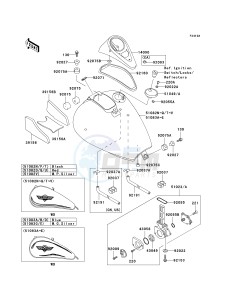 VN 800B [VULCAN 800 CLASSIC] (B6-B9) [VULCAN 800 CLASSIC] drawing FUEL TANK -- VN800-B8_B9- -