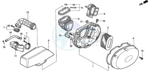 VT750C2 drawing AIR CLEANER