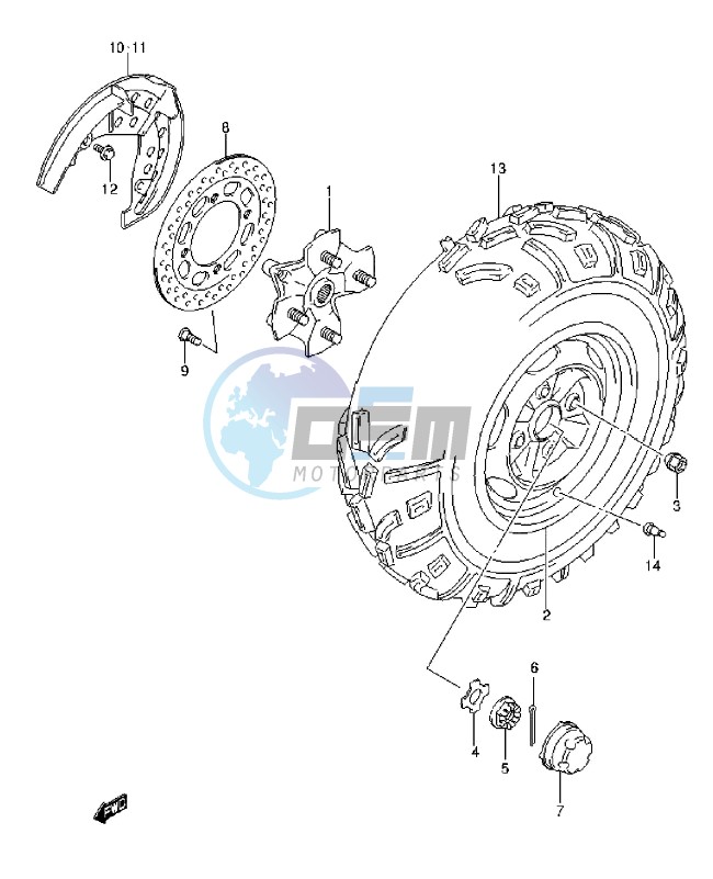 FRONT WHEEL (LT-A750XL3 P24)