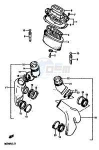 RG500 (E1) Gamma drawing AIR CLEANER