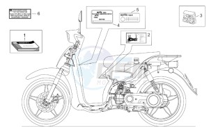 Scarabeo 50 Di-Tech drawing Decal op.handbooks and plate set