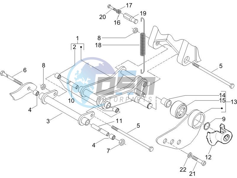 Swinging arm