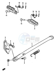 RM125 (G-H-J) drawing STAND-FOOTREST