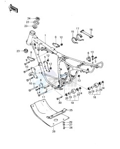 KLX 250 A [KLX250] (A1-A2) [KLX250] drawing FRAME_FRAME FITTINGS