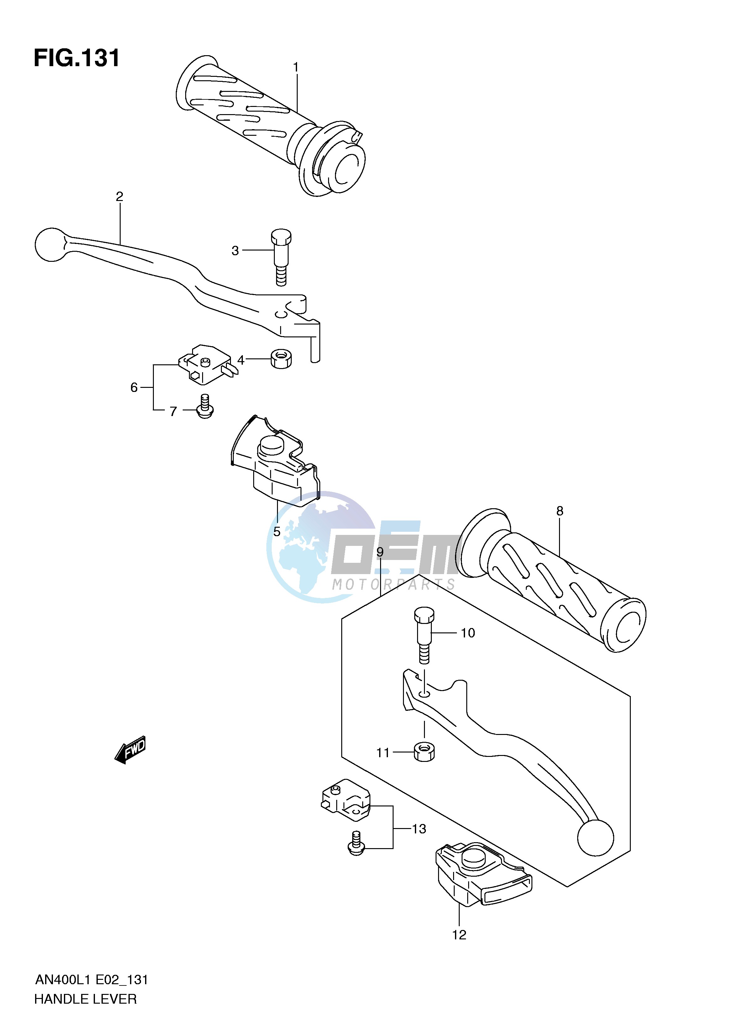 HANDLE LEVER (AN400L1 E19)