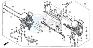 CB500S drawing CARBURETOR (ASSY.)