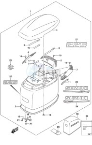 DF 225 drawing Engine Cover (Black)