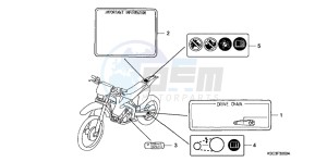 CRF250XC drawing CAUTION LABEL