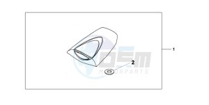 CBR600RR9 UK - (E / MME SPC 3E) drawing SEAT COWL *R157*